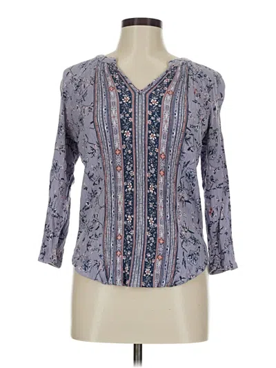 Pre-owned Mason & Belle 3/4 Sleeve Blouse In Blue