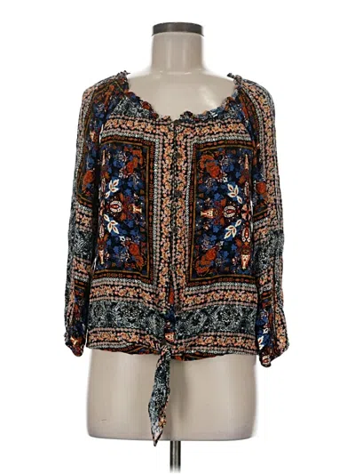 Pre-owned Mason & Belle 3/4 Sleeve Blouse In Blue