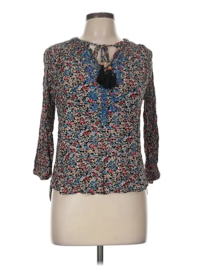 Pre-owned Mason & Belle 3/4 Sleeve Blouse In Blue