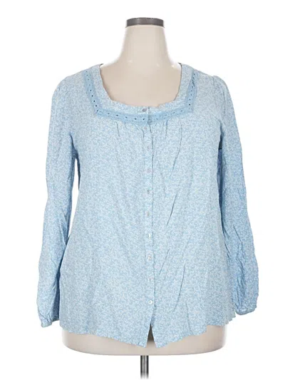 Pre-owned Mason & Belle 3/4 Sleeve Blouse In Blue