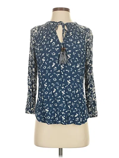 Pre-owned Mason & Belle 3/4 Sleeve Blouse In Blue