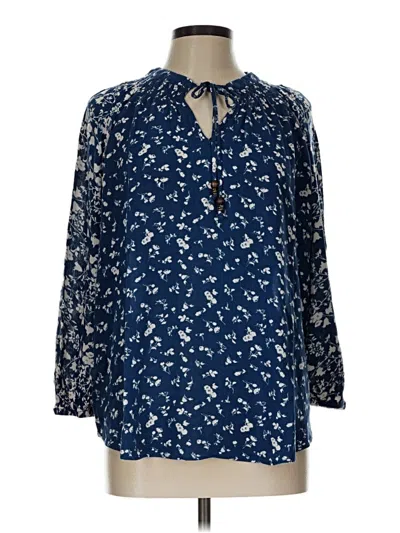 Pre-owned Mason & Belle 3/4 Sleeve Blouse In Blue