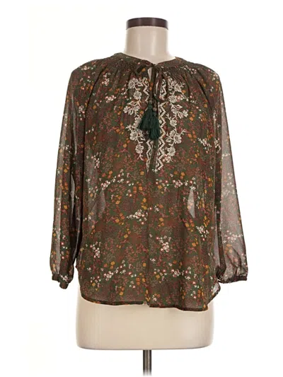 Pre-owned Mason & Belle 3/4 Sleeve Blouse In Brown