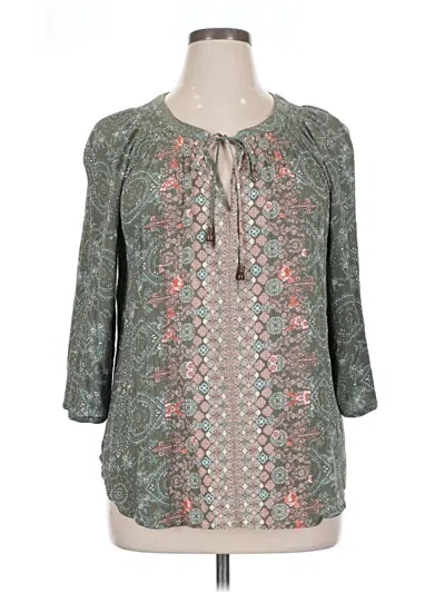 Pre-owned Mason & Belle 3/4 Sleeve Blouse In Gray