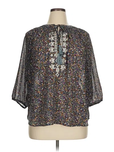 Pre-owned Mason & Belle 3/4 Sleeve Blouse In Gray