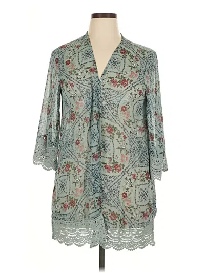 Pre-owned Mason & Belle 3/4 Sleeve Blouse In Gray