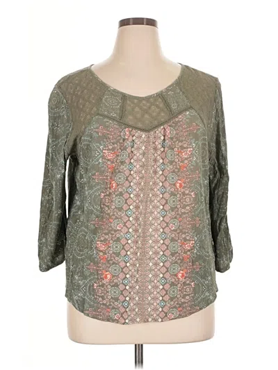 Pre-owned Mason & Belle 3/4 Sleeve Blouse In Gray