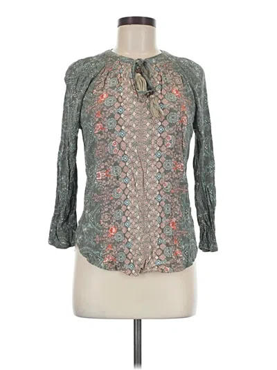 Pre-owned Mason & Belle 3/4 Sleeve Blouse In Gray