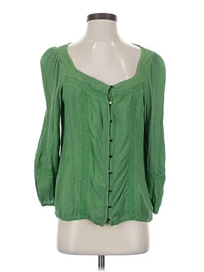 Pre-owned Mason & Belle 3/4 Sleeve Blouse In Green
