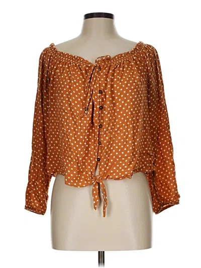 Pre-owned Mason & Belle 3/4 Sleeve Blouse In Orange