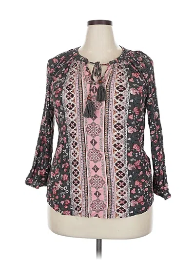 Pre-owned Mason & Belle 3/4 Sleeve Blouse In Pink