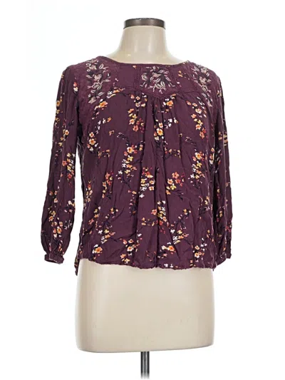 Pre-owned Mason & Belle 3/4 Sleeve Blouse In Purple