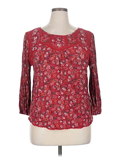 Pre-owned Mason & Belle 3/4 Sleeve Blouse In Red