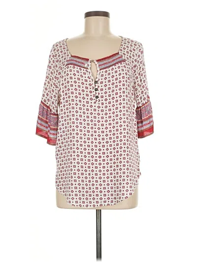 Pre-owned Mason & Belle 3/4 Sleeve Blouse In White