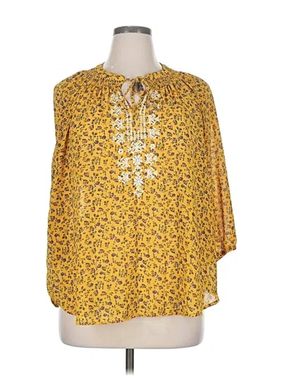 Pre-owned Mason & Belle 3/4 Sleeve Blouse In Yellow