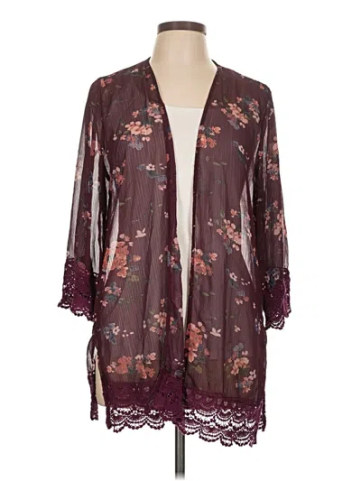 Pre-owned Mason & Belle Cardigan Sweater In Purple