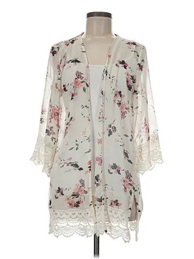 Pre-owned Mason & Belle Kimono In White