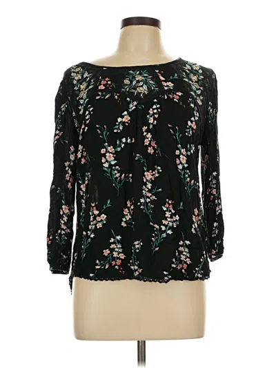 Pre-owned Mason & Belle Long Sleeve Blouse In Black