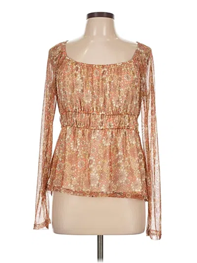 Pre-owned Mason & Belle Long Sleeve Blouse In Gold