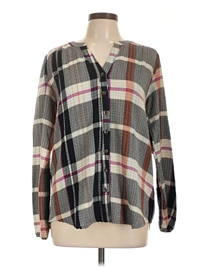 Pre-owned Mason & Belle Long Sleeve Blouse In Gray