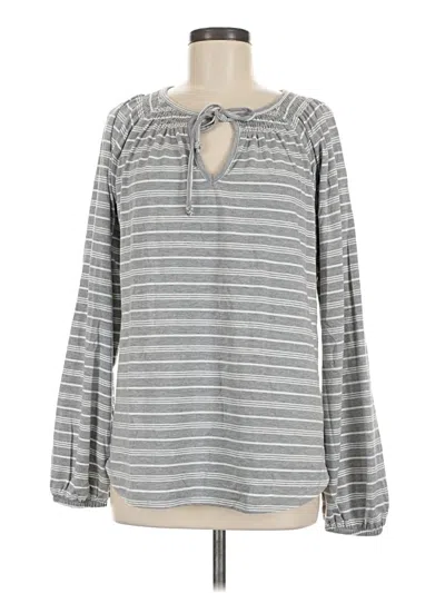 Pre-owned Mason & Belle Long Sleeve Blouse In Gray