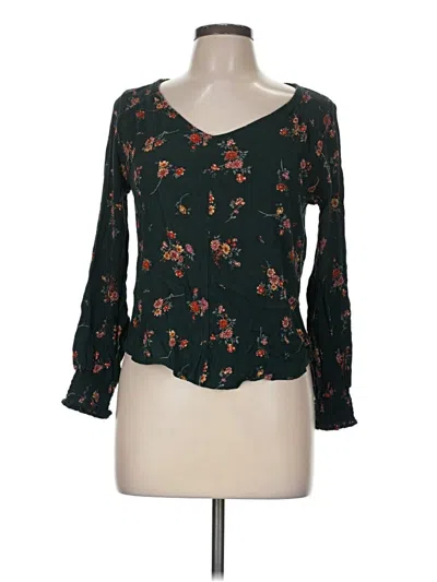Pre-owned Mason & Belle Long Sleeve Blouse In Green