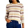 Mason & Belle Marled Stripe Sweater In Multi In Multi