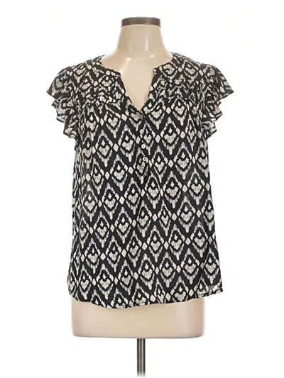 Pre-owned Mason & Belle Short Sleeve Blouse In Black
