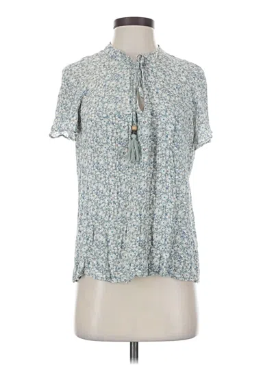 Pre-owned Mason & Belle Short Sleeve Blouse In Blue