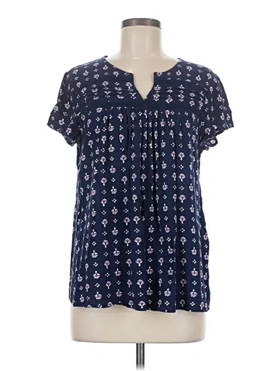 Pre-owned Mason & Belle Short Sleeve Blouse In Blue