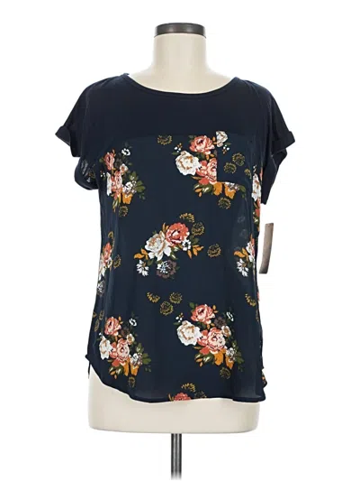 Pre-owned Mason & Belle Short Sleeve Blouse In Blue