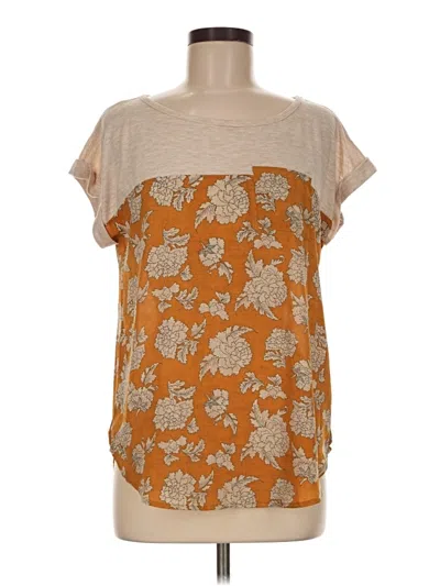 Pre-owned Mason & Belle Short Sleeve Blouse In Orange