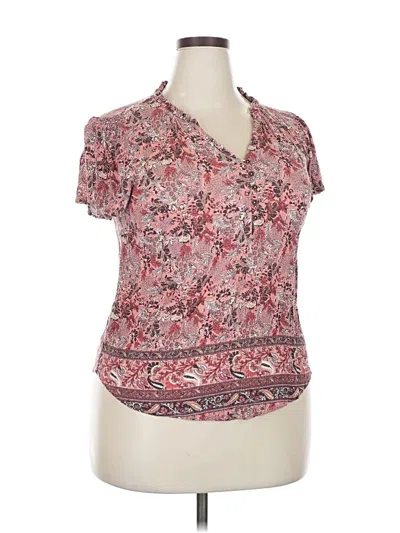 Pre-owned Mason & Belle Short Sleeve Blouse In Pink