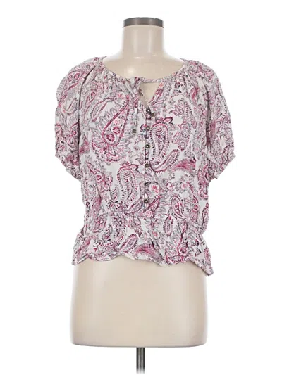 Pre-owned Mason & Belle Short Sleeve Blouse In Pink