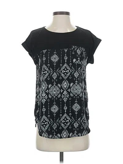 Pre-owned Mason & Belle Short Sleeve Top Black Scoop Neck Tops