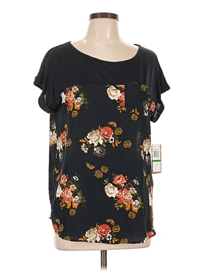 Mason & Belle Short Sleeve Top Black Scoop Neck Tops