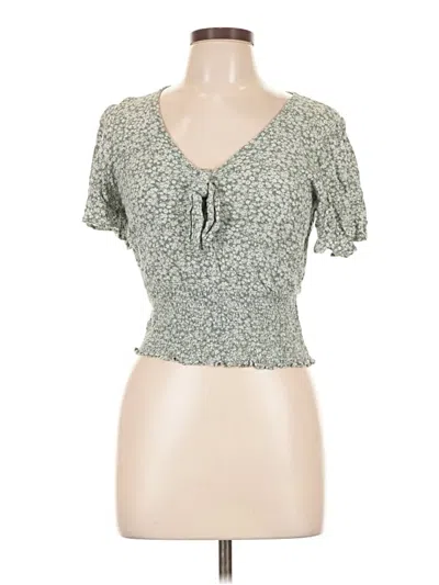 Pre-owned Mason & Belle Short Sleeve Top Silver Sweetheart Neckline Tops