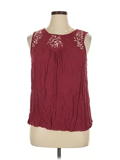 Pre-owned Mason & Belle Sleeveless Blouse In Burgundy