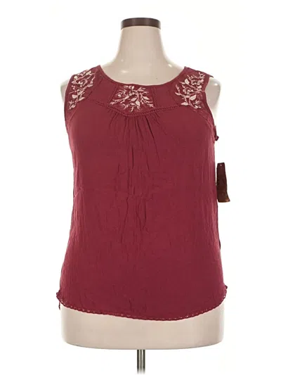 Pre-owned Mason & Belle Sleeveless Blouse In Burgundy