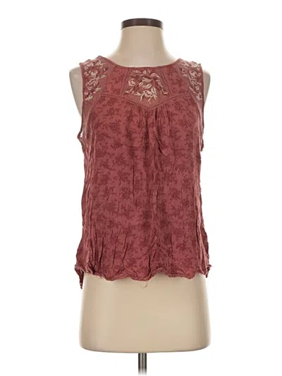 Pre-owned Mason & Belle Sleeveless Blouse In Burgundy