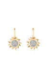 Mason And Books 14k Yellow Gold Diamond And Rhodium Earrings