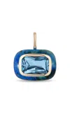 Mason And Books 14k Yellow Gold Diamond Topaz And Azurite Necklace In Blue