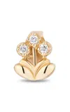 Mason And Books 14k Yellow Gold Mini Bouquet Single Stud Earring With Diamonds