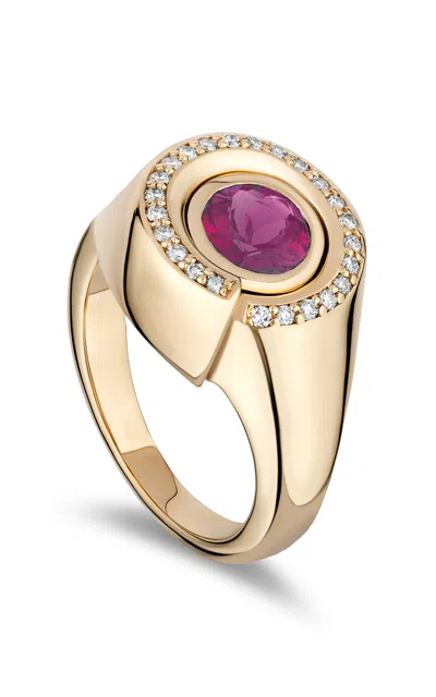 Mason And Books 14k Yellow Gold Nautilus Outer Halo Ring In Gold
