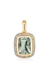 Mason And Books 14k Yellow Gold Prasiolite And Diamond Necklace In Multi