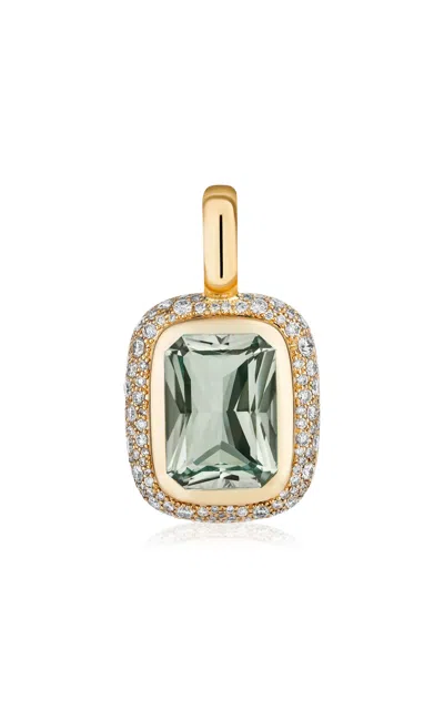 Mason And Books 14k Yellow Gold Prasiolite And Diamond Necklace In Multi
