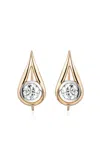 Mason And Books Boomerang 14k Yellow Gold Diamond Earrings