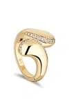 Mason And Books Boomerang 14k Yellow Gold Diamond Ring