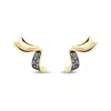 Mason And Books Chiffon Pavé Ear Climber​s Earring In 14k Yellow Gold,diamond