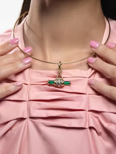 Mason And Books Diamond Green-onyx Pendant In Gold